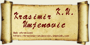 Krasimir Umjenović vizit kartica